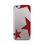 Manitoba iPhone 6 Plus / 6S Plus ile Uyumlu Yıldız Tasarımlı Şeffaf Telefon Kılıfı