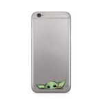 Manitoba iPhone 6 Plus / 6S Plus ile Uyumlu Yoda Tasarımlı Baskılı Şeffaf Telefon Kılıfı