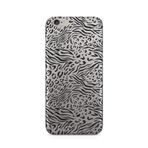 Manitoba iPhone 6 Plus / 6S Plus ile Uyumlu Zebra Leopar Desen Baskılı Şeffaf Silikon Telefon Kılıfı