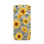 Manitoba iPhone 6 Plus / 6S Plus Uyumlu Ay Çiçeği Tasarımlı Baskılı Şeffaf Telefon Kılıfı