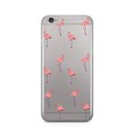 Manitoba iPhone 6 Plus / 6S Plus Uyumlu Baskılı Yumuşak Silikon Şeffaf Telefon Kılıfı, Flamingo Deseni