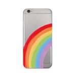 Manitoba iPhone 6 Plus / 6S Plus Uyumlu Baskılı Yumuşak Silikon Şeffaf Telefon Kılıfı, Gökkuşağı Desen