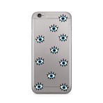 Manitoba iPhone 6 Plus / 6S Plus Uyumlu Baskılı Yumuşak Silikon Şeffaf Telefon Kılıfı, Göz Deseni