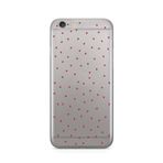 Manitoba iPhone 6 Plus / 6S Plus Uyumlu Baskılı Yumuşak Silikon Şeffaf Telefon Kılıfı, Kırmızı Kalp Deseni