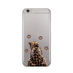 Manitoba iPhone 6 Plus / 6S Plus Uyumlu Baskılı Yumuşak Silikon Şeffaf Telefon Kılıfı, Leopar Deseni