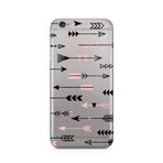Manitoba iPhone 6 Plus / 6S Plus Uyumlu Baskılı Yumuşak Silikon Şeffaf Telefon Kılıfı, Ok ve Kalp Deseni