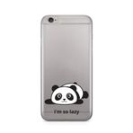 Manitoba iPhone 6 Plus / 6S Plus Uyumlu Baskılı Yumuşak Silikon Şeffaf Telefon Kılıfı, Panda Desen
