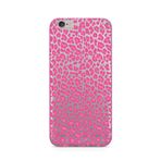 Manitoba iPhone 6 Plus / 6S Plus Uyumlu Baskılı Yumuşak Silikon Şeffaf Telefon Kılıfı, Pembe Leopar Desen
