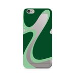 Manitoba iPhone 6 Plus / 6S Plus Uyumlu Baskılı Yumuşak Silikon Şeffaf Telefon Kılıfı, Yeşil Desen
