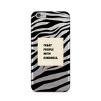 Manitoba iPhone 6 Plus / 6S Plus Uyumlu Baskılı Yumuşak Silikon Şeffaf Telefon Kılıfı, Zebra Desen, Siyah-Beyaz