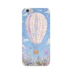 Manitoba iPhone 6 Plus / 6S Plus Uyumlu Baskılı Yumuşak Silikon Telefon Kılıfı, Mavi Çiçek Balon Deseni