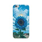 Manitoba iPhone 6 Plus / 6S Plus Uyumlu Baskılı Yumuşak Silikon Telefon Kılıfı, Mavi Çiçek Desen