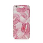 Manitoba iPhone 6 Plus / 6S Plus Uyumlu Baskılı Yumuşak Silikon Telefon Kılıfı, Pembe Desen