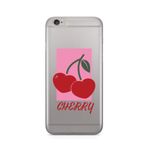 Manitoba iPhone 6 Plus / 6S Plus Uyumlu Cherry Tasarımlı Baskılı Şeffaf Telefon Kılıfı