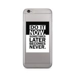 Manitoba iPhone 6 Plus / 6S Plus Uyumlu Do It Now Tasarımlı Şeffaf Telefon Kılıfı