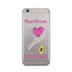 Manitoba iPhone 6 Plus / 6S Plus Uyumlu Heart Break Tasarımlı Şeffaf Telefon Kılıfı, Silikon, Çok Renkli