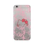 Manitoba iPhone 6 Plus / 6S Plus Uyumlu Hello Kitty Tasarımlı Baskılı Şeffaf Telefon Kılıfı