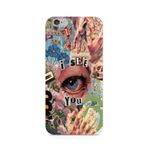 Manitoba iPhone 6 Plus / 6S Plus Uyumlu I See You Tasarımlı Baskılı Şeffaf Telefon Kılıfı