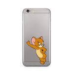 Manitoba iPhone 6 Plus / 6S Plus Uyumlu Jerry Tasarımlı Baskılı Şeffaf Silikon Telefon Kılıfı