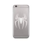 Manitoba iPhone 6 Plus / 6S Plus Uyumlu Örümcek Logo Tasarımlı Baskılı Şeffaf Silikon Telefon Kılıfı