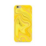 Manitoba iPhone 6 Plus / 6S Plus Uyumlu Sarı Desen Tasarımlı Şeffaf Telefon Kılıfı