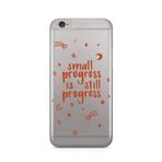 Manitoba iPhone 6 Plus / 6S Plus Uyumlu Small Progress Tasarımlı Şeffaf Telefon Kılıfı, Çok Renkli