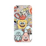 Manitoba iPhone 6 Plus / 6S Plus Uyumlu SpongeBob Tasarımlı Baskılı Şeffaf Silikon Telefon Kılıfı