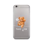 Manitoba iPhone 6 Plus / 6S Plus Uyumlu Take Risk Tasarımlı Şeffaf Telefon Kılıfı, Çok Renkli