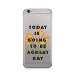 Manitoba iPhone 6 Plus / 6S Plus Uyumlu Today Is Going To Be A Great Day Tasarımlı Şeffaf Telefon Kılıfı, Çok Renkli