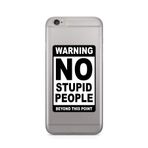 Manitoba iPhone 6 Plus / 6S Plus Uyumlu Warning Tasarımlı Şeffaf Telefon Kılıfı, Silikon, Çok Renkli