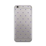 Manitoba iPhone 6/6S Uyumlu Baskılı Yumuşak Silikon Şeffaf Telefon Kılıfı, Mor Kalp Deseni