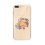Manitoba iPhone 7 Plus / 8 Plus ile Uyumlu Sevimli Kedi Tasarımlı Baskılı Şeffaf Telefon Kılıfı