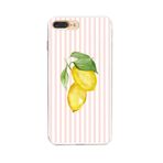 Manitoba iPhone 7 Plus / 8 Plus Uyumlu Baskılı Yumuşak Silikon Şeffaf Telefon Kılıfı, Limon Desenli