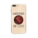 Manitoba iPhone 7 Plus / 8 Plus Uyumlu Baskılı Yumuşak Silikon Şeffaf Telefon Kılıfı, Mother of Cats Desen