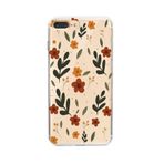 Manitoba iPhone 7 Plus / 8 Plus Uyumlu Çiçek Tasarımlı Şeffaf Telefon Kılıfı, Çok Renkli