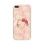 Manitoba iPhone 7 Plus / 8 Plus Uyumlu Hello Kitty Tasarımlı Baskılı Şeffaf Telefon Kılıfı