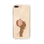 Manitoba iPhone 7 Plus / 8 Plus Uyumlu Jerry Tasarımlı Şeffaf Telefon Kılıfı, Çok Renkli