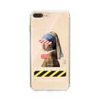 Manitoba iPhone 7 Plus / 8 Plus Uyumlu Post Modernism Tasarımlı Şeffaf Telefon Kılıfı, Çok Renkli