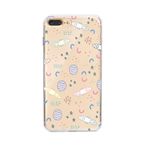 Manitoba iPhone 7 Plus / 8 Plus Uyumlu Uzay Tasarımlı Baskılı Şeffaf Telefon Kılıfı