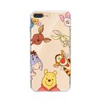 Manitoba iPhone 7 Plus / 8 Plus Uyumlu Winnie The Pooh Tasarımlı Şeffaf Telefon Kılıfı, Çok Renkli