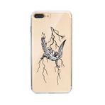 Manitoba iPhone 7 Plus / 8 Plus Uyumlu Yıldırım Tasarımlı Baskılı Şeffaf Silikon Telefon Kılıfı