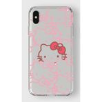 Manitoba iPhone XS Max ile Uyumlu Hello Kitty Tasarımlı Baskılı Şeffaf Telefon Kılıfı