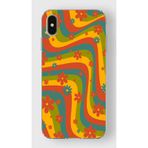 Manitoba iPhone XS Max Uyumlu Çiçek Desen Tasarımlı Şeffaf Telefon Kılıfı, Çok Renkli