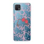 Manitoba Oppo A15/A15S Uyumlu Hello Kitty Tasarımlı Baskılı Şeffaf Telefon Kılıfı