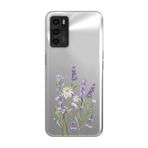 Manitoba Oppo A16 / A55 Uyumlu Baskılı Yumuşak Silikon Şeffaf Telefon Kılıfı, Çiçek Deseni