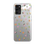 Manitoba Oppo A16 / A55 Uyumlu Baskılı Yumuşak Silikon Şeffaf Telefon Kılıfı, Çiçek ve Arı Deseni