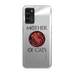 Manitoba Oppo A16 / A55 Uyumlu Baskılı Yumuşak Silikon Şeffaf Telefon Kılıfı, Mother of Cats Desen