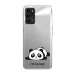 Manitoba Oppo A16 / A55 Uyumlu Baskılı Yumuşak Silikon Şeffaf Telefon Kılıfı, Panda Desen