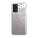 Manitoba Oppo A16 / A55 Uyumlu Baskılı Yumuşak Silikon Şeffaf Telefon Kılıfı, Pembe Paw Desen
