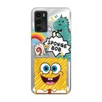 Manitoba Oppo A16 / A55 Uyumlu Baskılı Yumuşak Silikon Şeffaf Telefon Kılıfı, SpongeBob Desen